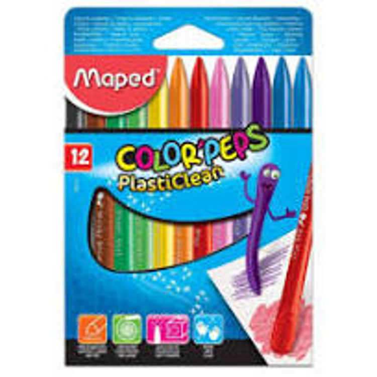 Picture of FR86201111- MAPED Plastic Crayons X12-PLASTICLEAN